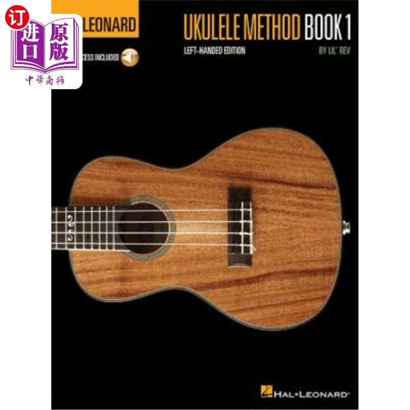 海外直订Hal Leonard Ukulele Method Book 1 - Left-Handed Edition 哈尔伦纳德尤克里里方法书1 -左手版