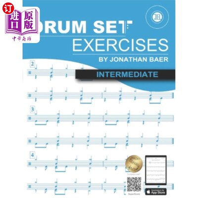 海外直订Intermediate Drum Set Exercises 中间鼓组练习