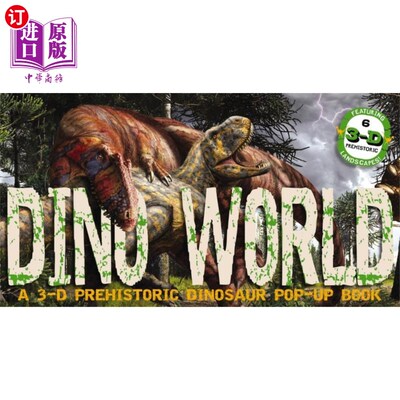 海外直订Dino World: A 3-D Prehistoric Dinosaur Pop-Up 恐龙世界:一个三维史前恐龙弹出式