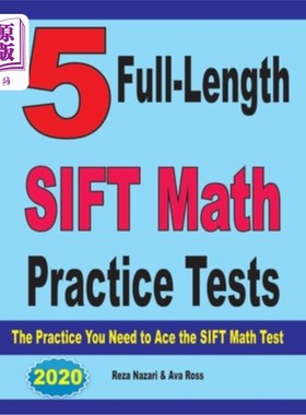 海外直订5 Full-Length SIFT Math Practice Tests: The Practice You Need to Ace the SIFT Ma 5个完整的SIFT数学练习测试