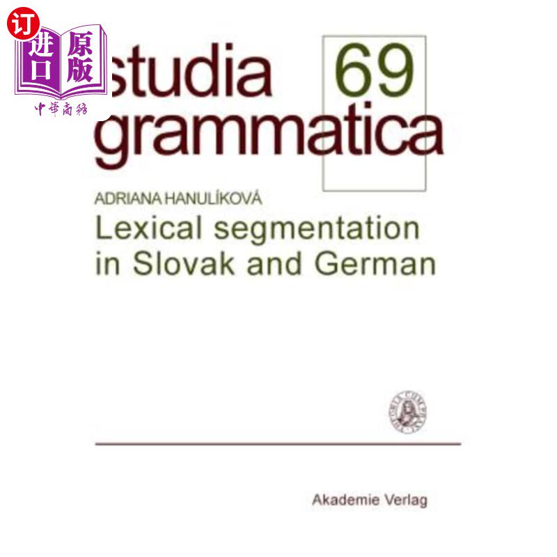 海外直订Lexical Segmentation in Slovak and German 斯洛伐克语和德语中的词汇分割