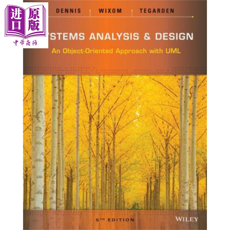 Uml2.0系统分析与设计 第5版 Systems Analysis And Design With Uml Fifth Edition 英文原版 Alan Dennis【中商原版】wiley