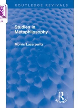 海外直订Studies in Metaphilosophy 形而上学研究