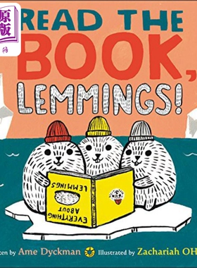 Zachariah OHora：Read the Book, Lemmings! 来读这本书吧 英文原版进口图书 儿童绘本动物故事图画书 儿童读物【中商原版】