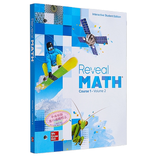 现货 美国中学数学教材 Reveal Math Course 1 Interactive Student Edition V2 展示数学课程1互动第二卷麦格劳希尔【中商原版】