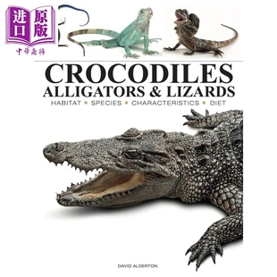 预售 鳄鱼 短吻鳄与蜥蜴图鉴 Crocodiles Alligators Lizards 英文原版 David Alderton 野生动物科普【中商原版】