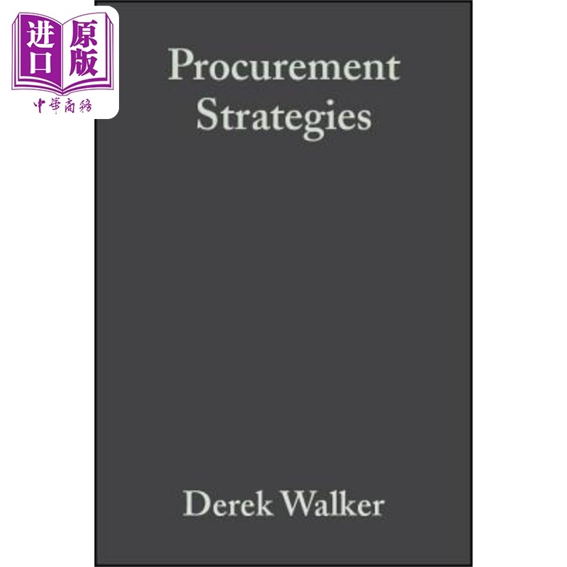 现货 采购战略 基于关系的方法 Procurement Strategies 英文原版 Derek Walker 中商原版