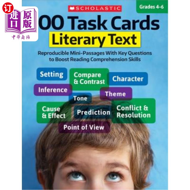 海外直订100 Task Cards: Literary Text: Reproducible Mini-Passages with Key Questions to  100个任务卡：文学文本：可