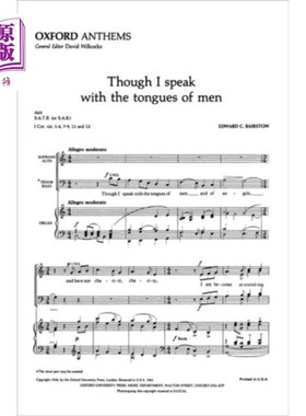 海外直订Though I speak with the tongues of men 虽然我能用人类的语言说话