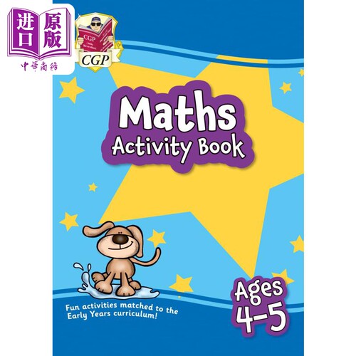 英国原版CGP教辅 New Maths Activity Book for Ages 4-5 home learning 4-5岁数学活动手册 家庭学习【中商原版】