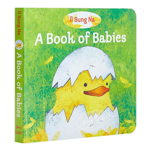 微瑕疵 睡前故事 纸板书 宝宝之书 il Sung Na A Book of Babies 英文原版 尹成娜一本讲述宝宝的书 低幼儿童绘本【中商原版】