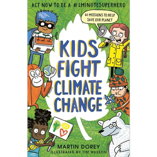 两分钟英雄 应对气候变化 Kids Fight Climate Change Act Now to Be a #2minutesuperhero英文原版 儿童科普绘本【中商原版?