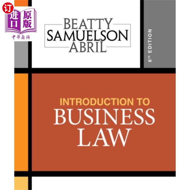 海外直订Introduction to Business Law 商法概论