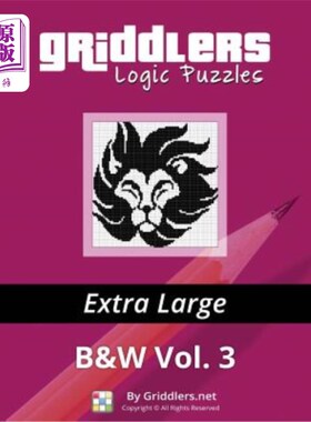 海外直订Griddlers Logic Puzzles: Extra Large Griddler逻辑谜题：超大