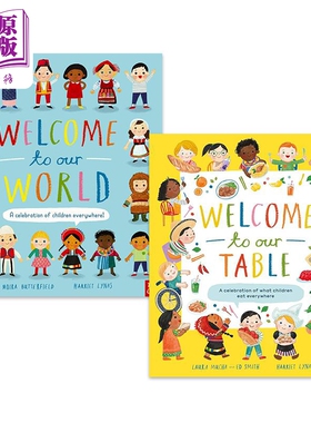 英文原版人文知识儿童绘本2册套装 欢迎来到我们的餐桌世界 Welcome to Our Table World  进口图书 百科图画书【中商原版】