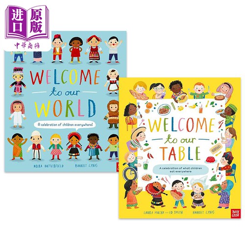英文原版人文知识儿童绘本2册套装 欢迎来到我们的餐桌世界 Welcome to Our Table World  进口图书 百科图画书【中商原版】