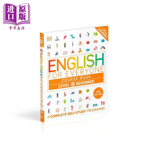 2024新版 DK人人学英语2级初学者课本 DK-English for Everyone Level 2 Beginner course book 英文原版进口图书【中商原版?