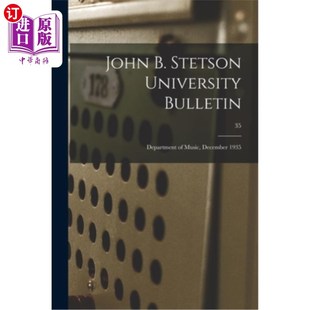 1935; John University Music Department Stetson Bulletin 海外直订John December