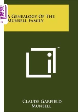 海外直订A Genealogy of the Munsell Family 孟塞尔家族的家谱