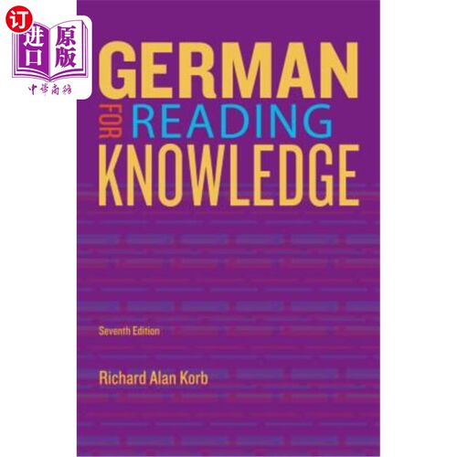 海外直订German for Reading Knowledge 德语阅读知识