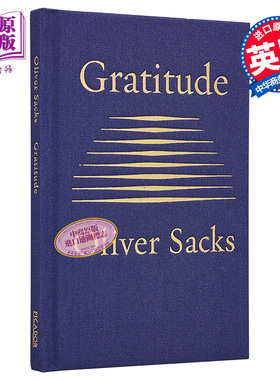 预售 Gratitude 英文原版 奥利弗·萨克斯：感恩 Oliver Sacks 散文随笔【中商原版】