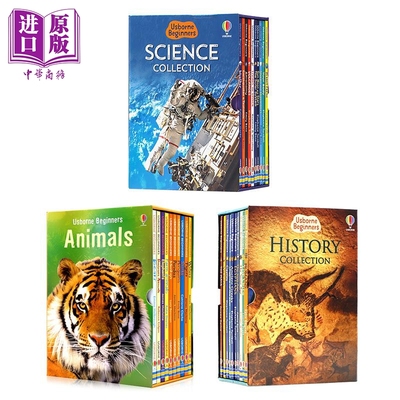 英文原版尤斯伯恩初学者系列3盒共30册 科学历史动物 Usborne Beginners Science History Animals Boxset 【中商原版】