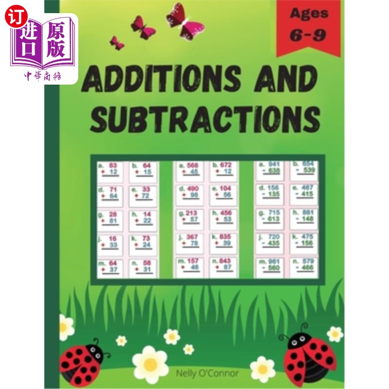 海外直订Additions and Subtractions: Amazing Activity Book Double Digit, Triple DigitMath 加减法:惊人的活动书双数字