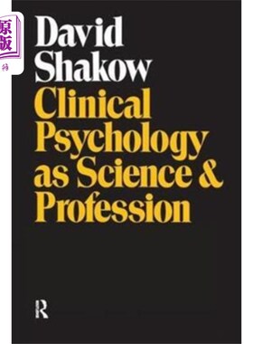海外直订Clinical Psychology as Science and Profession 作为科学和专业的临床心理学