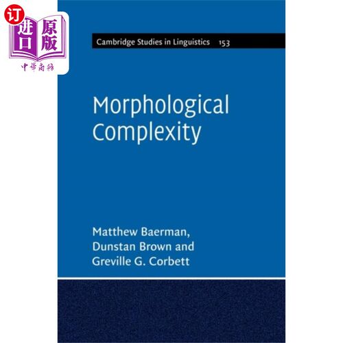 海外直订Morphological Complexity 形态的复杂性