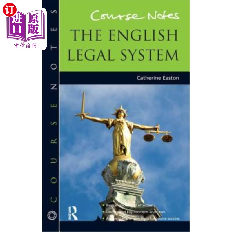 海外直订Course Notes: The English Legal System: Course Notes课程说明:英国法律制度:课程说明