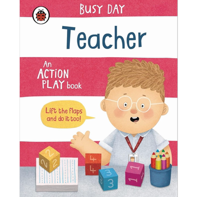 小瓢虫职业机关书 老师 Busy Day Teacher 英文原版 儿童纸板书翻翻书 亲子百科知识图画书 进口低幼童书2-5岁【中商原版】