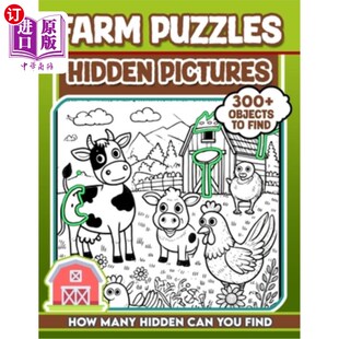 300 find Puzzles Pictures heart 物品 海外直订Farm hidden objects Hidden you can 农场谜题隐藏图片：300 the
