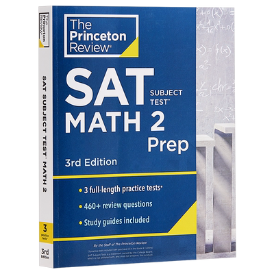 现货 Princeton Review SAT Subject Test Math 2 Prep, 3rd Edition 英文原版 SAT数学2备考指南（第3版）【中商原版】