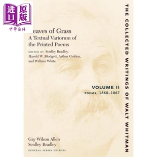 草叶集：印刷诗歌 中商原版 Whitman Walt 现货 英文原版 Leaves Grass 文本变体2 1867 Vol 1860 Poems