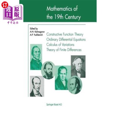 海外直订Mathematics of the 19th Century: Function Theory According to Chebyshev Ordinary 19世纪的数学：基于切比雪夫