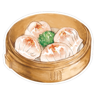 现货 【早茶-虾饺】 水彩手绘风点心异型带邮资明信片 新中式广州邮政定制可邮寄 文创旅游节日祝福收藏馈赠文化礼品【中商文创】