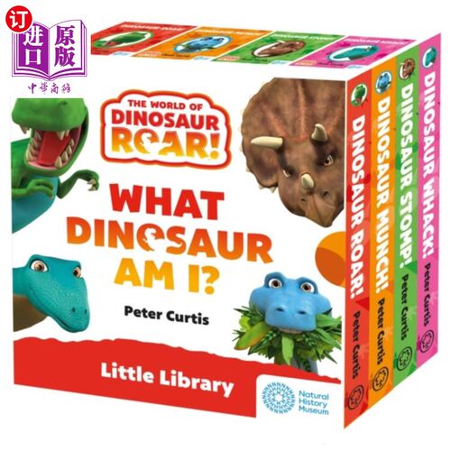 海外直订Little Library: The World of Dinosaur Roar!: Wha... 小图书馆：恐龙咆哮的世界！我是什么恐龙？书套