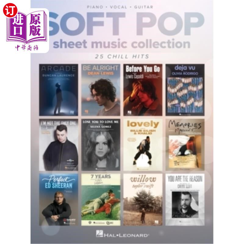 海外直订Soft Pop Sheet Music Collection - Piano/Vocal/Guitar Songbook 软流行单张音乐收藏-钢琴/声乐/吉他歌曲册