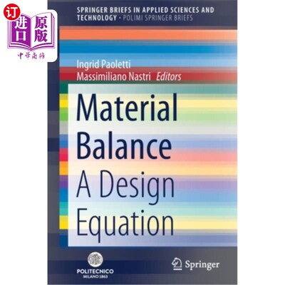 海外直订Material Balance: A Design Equation 物料平衡:一个设计方程
