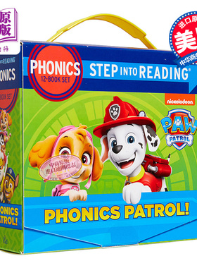 Phonics Patrol PAW 12 Step into Reading Books 汪汪队自然拼读小套装 12册 英文原版进口图书幼儿早教图画书【中商原版】