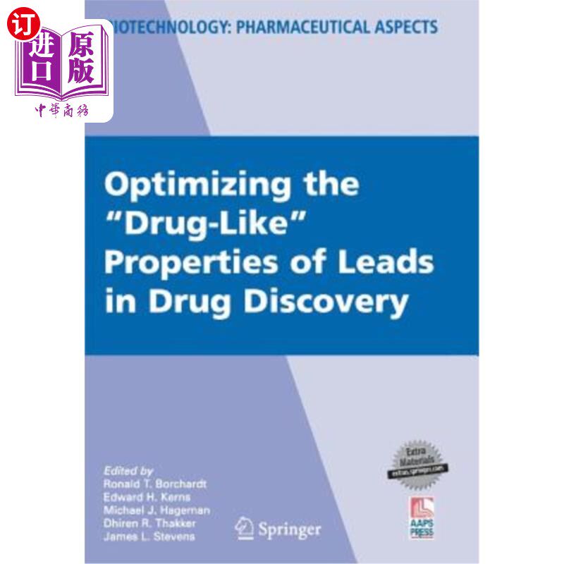 海外直订医药图书Optimizing the Drug-Like Properties of Leads in Drug Discovery 药物发现中先导化合物类药物性质的优化