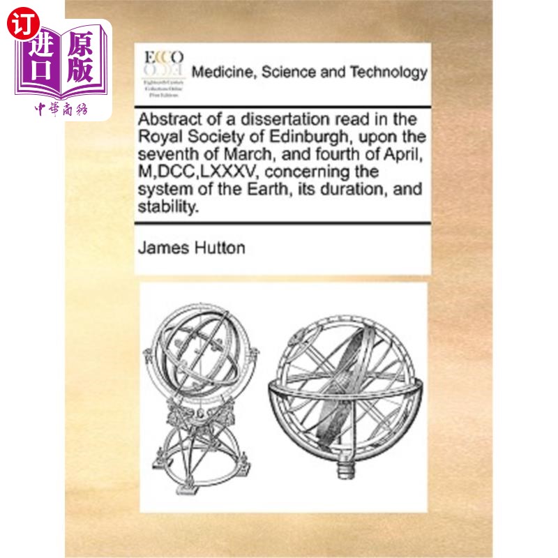 海外直订医药图书Abstract of a Dissertation Read in the Royal Society of Edinburgh, Upon the Seve 在爱丁堡皇家学会发
