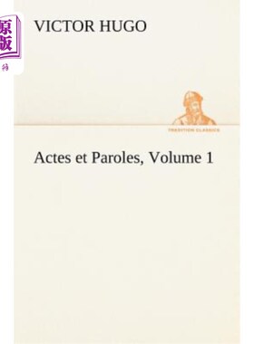 海外直订法语 Actes et Paroles, Volume 1 行动与言语，第一卷