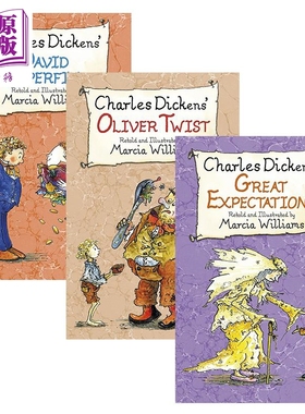 预售 Dickens 狄更斯少年版3册英文大卫科波菲尔David Copperfield 远大前程Great Expectations 雾都孤儿Oliver Twist【中商原版?