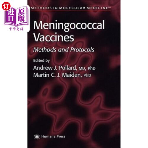 海外直订医药图书Meningococcal Vaccines: Methods and Protocols 脑膜炎球菌疫苗:方法和方案