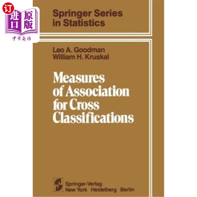 海外直订Measures of Association for Cross Classifications 交叉分类的关联度量