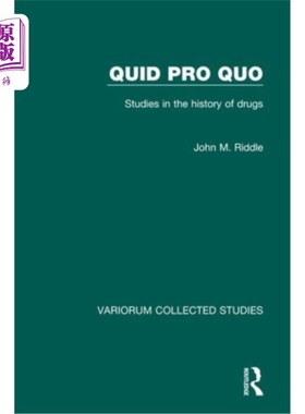 海外直订医药图书Quid Pro Quo: Studies in the History of Drugs 交换条件:毒品史研究