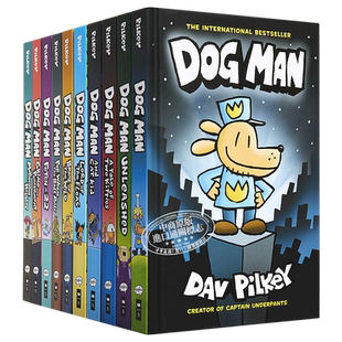 Dog Man1-11-13 狗狗侦探 Cat Kid 1-5番外 英文原版 神探狗狗1-10册 Captain Underpants作者 幽默漫画章节书图像小说