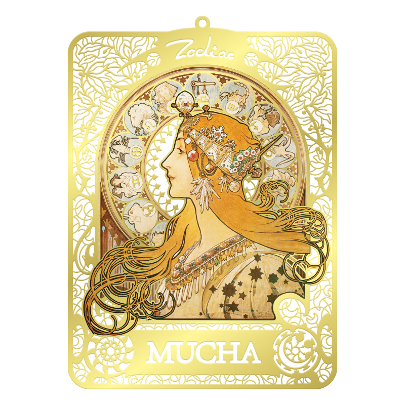 现货 MUCHA穆夏黄道十二宫【礼盒装】经典名画艺术复古优雅高级金属书签新年礼盒装新艺术文艺文创黄铜镀仿金企业礼品【中商原版】