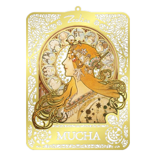 现货 MUCHA穆夏黄道十二宫【礼盒装】经典名画艺术复古优雅高级金属书签新年礼盒装新艺术文艺文创黄铜镀仿金企业礼品【中商原版】